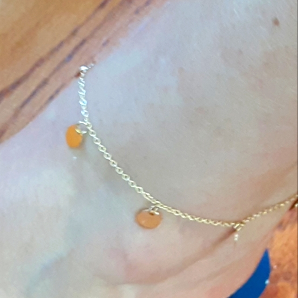 Women anklet bracelet coin charms